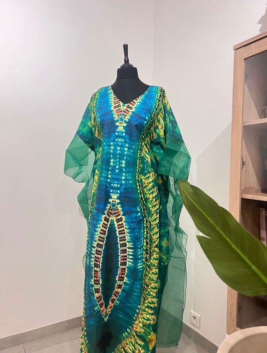 NAIROBI GLOW – Luxury Hand-Dyed Kaftan